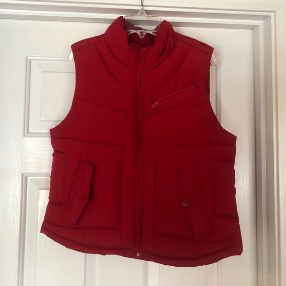 Arizona Jeans Co Red Puffer Vest - Picture 1 of 5